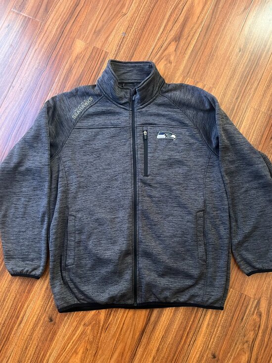 NFL Other - NFL Official Gear Seattle Seahawks Tech Heather Gray Zip Up Jacket XXL